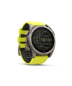 Smartwatch Garmin Fenix 8 Solar Zafiro con correa amarilla/grafito de 51 mm
