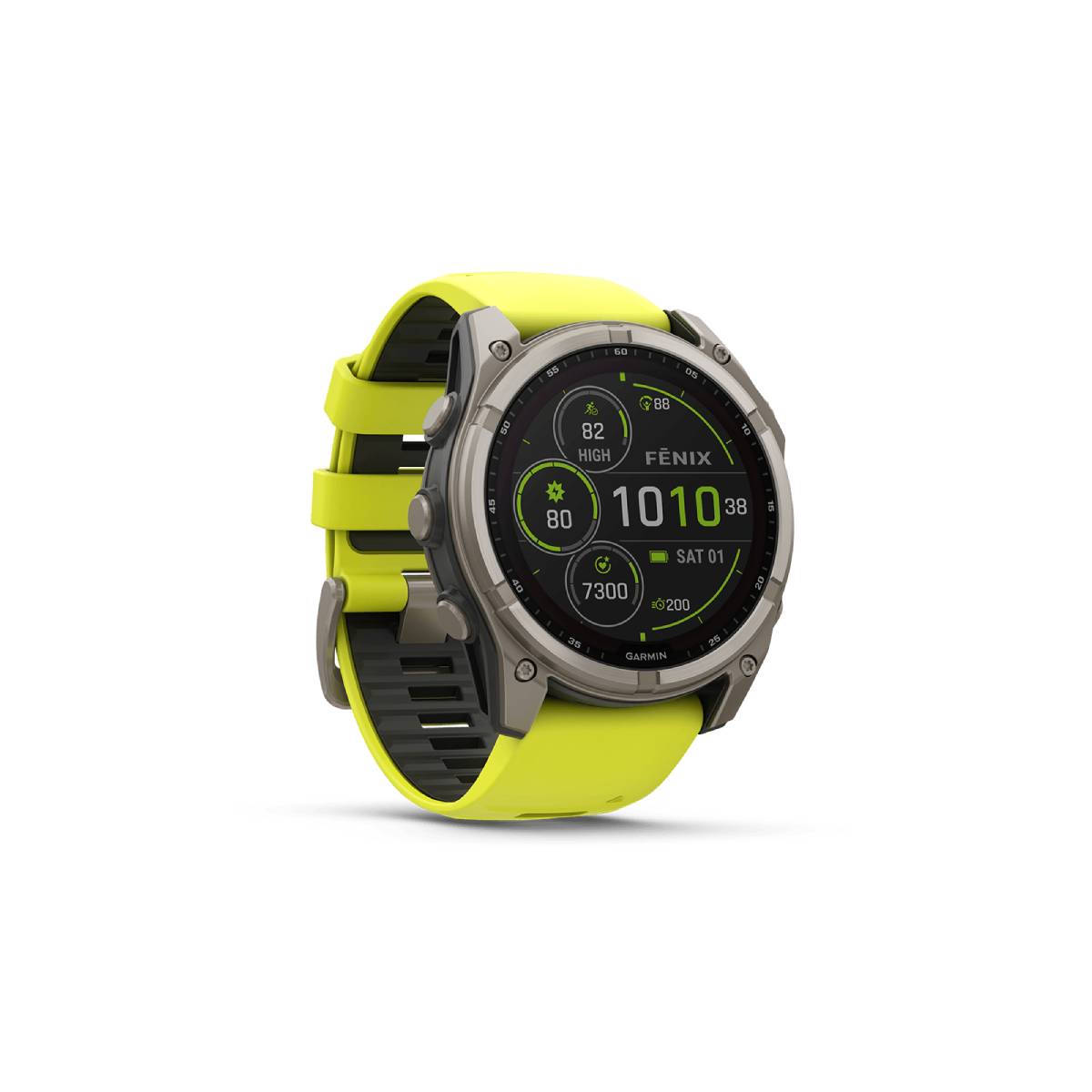 Smartwatch Garmin Fenix 8 Solar Zafiro con correa amarilla/grafito de 51 mm