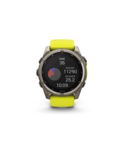 Smartwatch Garmin Fenix 8 Solar Zafiro con correa amarilla/grafito de 51 mm - Imagen 4